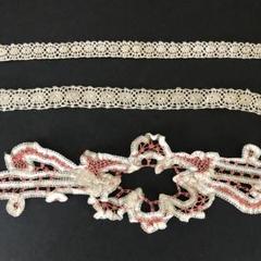 3本セット】アンティークレース フランス くすみ生成り色＋