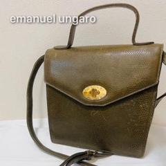 新品☆EMMANUEL UNGARO 2way クラシック 黒い革 バッグ♪♪♪ - メルカリ