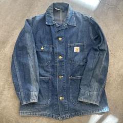Carhartt デニムカバーオール 裏地無し90s アメリカ製　 チョアコート Carhartt デニムカバーオール 裏地無し90s アメリカ製