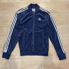 adidasOriginals ベロアトラックジャケット ネイビー xs adidas】ベロア トラックジャケット Night Indigo 2XSあり