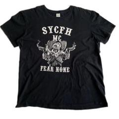 00s90s スカル プリントＴシャツ XL 黒 古着 ハーレー バンドT 骸骨