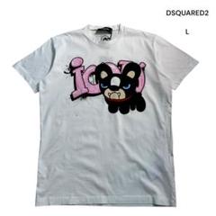 【新品タグ付き】DSQUARED2 Tシャツ 白 L IQON 犬 ドッグのサムネイル