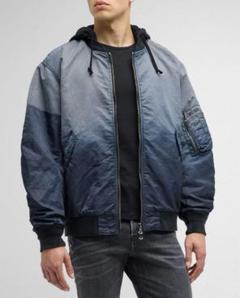 【2024年製】DIESEL⭐︎50 フライトジャケットMA-1 フーディー 2024年新作】DIESEL メンズ50 ディーゼル フライトジャケットMA