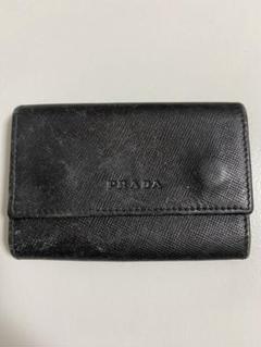 PRADA ブラック レザー 二つ折り財布