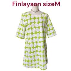 美品　フィンレイソン　水玉　コットン　ワンピース　M、9号