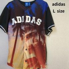 [希少] adidas 半袖シャツ Tシャツ パームツリー ベースボールシャツ