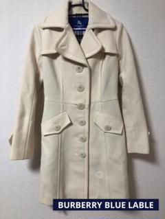 美品☆バーバリーブルーレーベル ロングコート アンゴラ混 ノバ ...