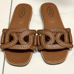 トッズ Tod’s ケイト ブラウンサンダル 22.5 / 34.5サイズ