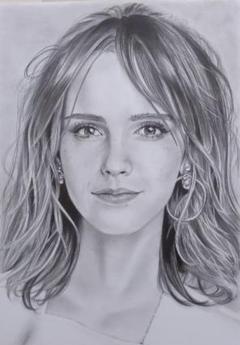 鉛筆画 エマ・ワトソン A4