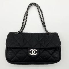 CHANEL ココマーク マトラッセ チェーンショルダーバッグ ブラックのサムネイル