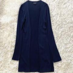 【美品•現行✨】セオリー ロングリブカーディガン 薄手 ネイビー S