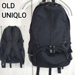 OLD ユニクロ バックパック リュック マルチポケット チェストベルトブラック