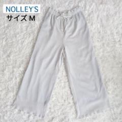 【美品】ノーリーズ　プリーツパンツ　プリーツ　ジャガード　ウエストゴム