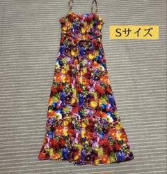 蜷川実花 惑星柄ワンピース 新品未使用】GU 蜷川実花 コラボ ロング ワンピース 花柄 L