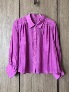IENA コットンシルククロップドシャツブラウス