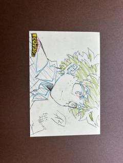 緑谷出久 手描きイラスト 2枚セット