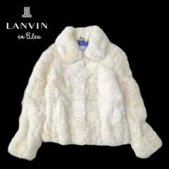 LANVIN en Bleu✴︎ランバンオンブルー ポンチョファーコートネイビー 2025年最新】ランバンオンブルー 毛皮・ファーコートの人気