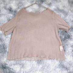 spray【M】シアー半袖Tシャツ　カットソー　ピンク　レディース