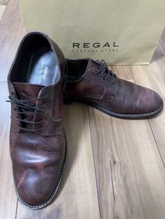 極美品、REGAL ブラウン レースアップシューズ