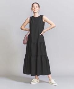 未使用 BEAUTY&YOUTH リネンライク ティアードノースリーブワンピース BEAUTY&YOUTH UNITED ARROWS（ビューティーアンドユース