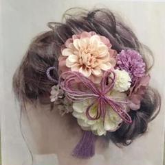 愛らしい髪かざり 袴 卒業式 結婚式 成人式 前撮りに はかまにかみかざり