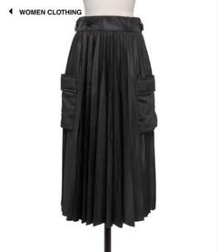 【sacai】24AW ロングスカート sacai - sacai サカイ ロング・マキシ丈スカート S 黒 【古着