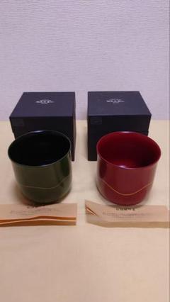 驚きの値段で ホットカップ 輪島屋善仁 緑・朱セット メルカリ - 未使用 工芸品