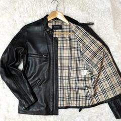 Burberry ラムレザーライダースジャケット BURBERRY BLACK LABEL - 極美品バーバリーブラックレーベル