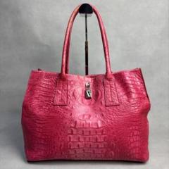 フルラ ショルダーバッグ 2WAY クロコ型押し シルバー金具 ピンク FURLA フルラ ショルダーバッグ ハンドバッグ 2way コーティング