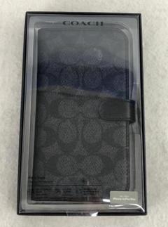 COACH iPhone14 6.1\"用手帳型ケース グラファイト新品未使用 未使用】 コーチ iPhone用手帳型ケース 6.1インチ iPhone14
