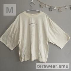 しまむら terawearemu テラ アイボリー バックスリットTシャツ