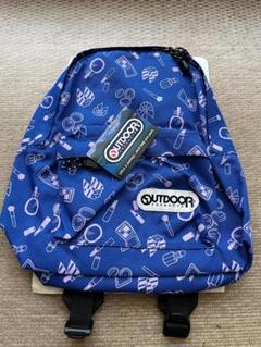 OUTDOOR ネイビー アイテム柄 リュック