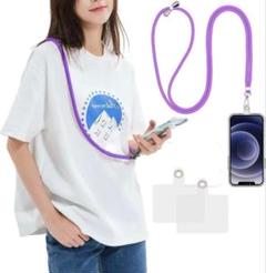 紛失防止 スマホストラップ 斜めがけ スマホショルダー ナイロン製 2セット