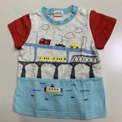 【BAB CHIP】バブチップ Tシャツ 列車 パトカー 消防車 船 刺繍♦︎90