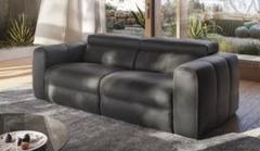 NATUZZI ITALIA　BALANCE　電動ソファー　黒本革
