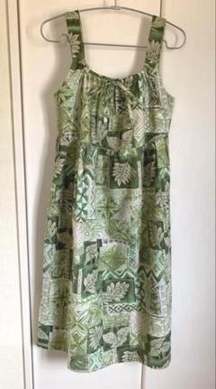 【週末値下】フラダンス　ドレス　menehune plantation 緑色 メネフネプランテーション menehune plantation