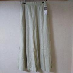 新品☆GU リネンブレンド フレアロングスカート M
