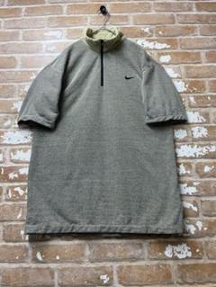 90s NIKE ナイキゴルフ　ポロシャツ　ボーダー　ハーフジップ　ワンポイント