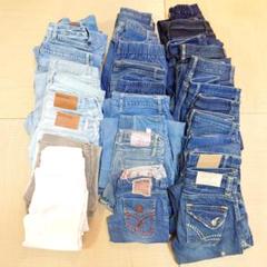 デニム　まとめ売り　35点　リメイク　ハンドメイド　リペア