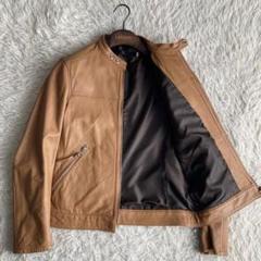 UNITED ARROWS ブラウンレザー シングルライダースジャケット XL 2025年最新】UNITED ARROWS カラー:ブラウン系 シングル