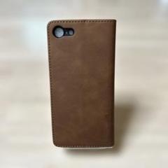 手帳型スマホケース 新品未使用 (iPhone 7 ブラウン)