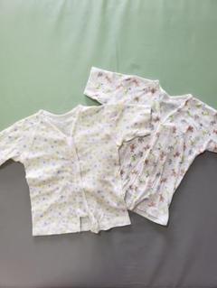 061【美品】コンビミニ 短肌着 ワンタッチ どうぶつ みずたま 60~70