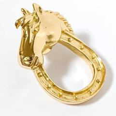 ＊ブローチ＊馬蹄.蹄鉄×牧羊犬　375刻印　アンティーク ブローチ＊馬蹄.蹄鉄×牧羊犬 375刻印 アンティーク
