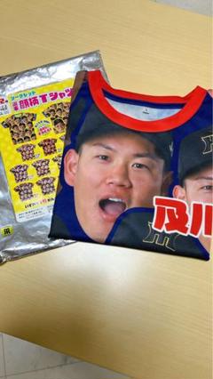 及川雅貴 シークレット選手顔柄Tシャツ 阪神タイガース