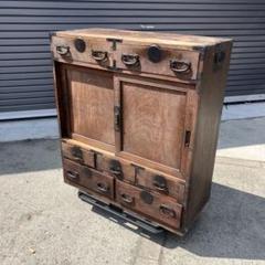 昭和レトロ 古家具 仙台箪笥 時代箪笥 4段7杯 引き出し箪笥 アンティーク 昭和レトロ 古家具 仙台箪笥 時代箪笥 4段7杯 引き出し箪笥