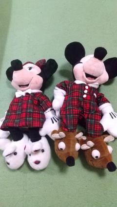 ミッキー・ミニー パジャマぬいぐるみセット
