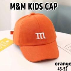 【新品】キッズキャップ 帽子 おしゃれロゴ オレンジ