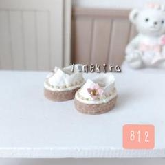 靴 No.812 花 白 プチブライス プチアイシードール ミディブライスのサムネイル