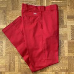 USA製 ディッキーズ W32 L34 Dickies 赤 レッド