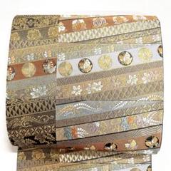 袋帯　横段　花　蝶　金糸　着物　帯　006k 袋帯 横段 花 蝶 金糸 着物 帯 006k - メルカリ
